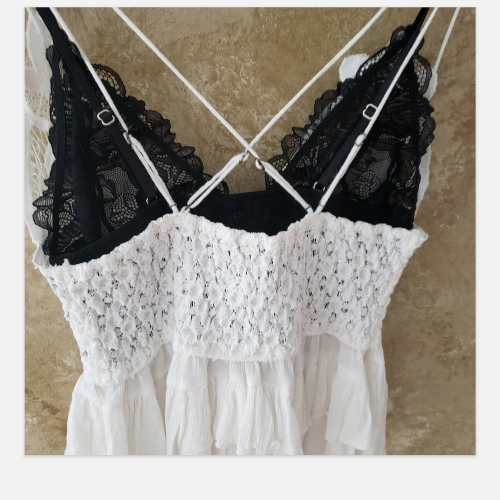Free People Adella Cami White Lace V-Neck Sleeveless Camisole XS NWT - Picture 14 of 16